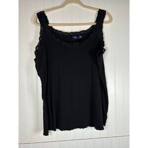 Basic Editions Plus Size Lace black Tank
Top Bundle  2X 100% cotton100% cotton
